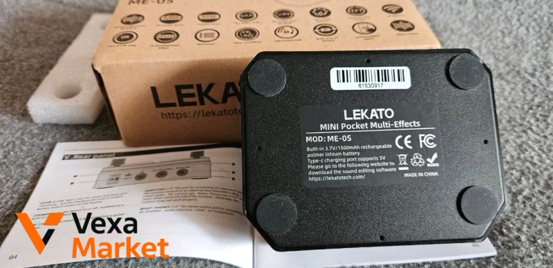 LEKATO ME-05 MINI Pocket Multi-Effects процесор для гітаристів/басистів — фото 2