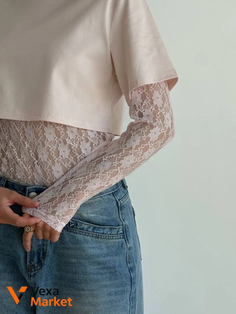 Комплект Топ + Боді мереживний жіночий, модель 205, one size, різні кольори — фото 4