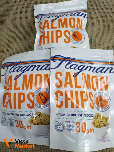 Flagman Salmon Chips - ΡΠΈΠΏΡΡ ΠΈΠ· ΠΊΠΎΠΆΠΈ Π»ΠΎΡΠΎΡΡ