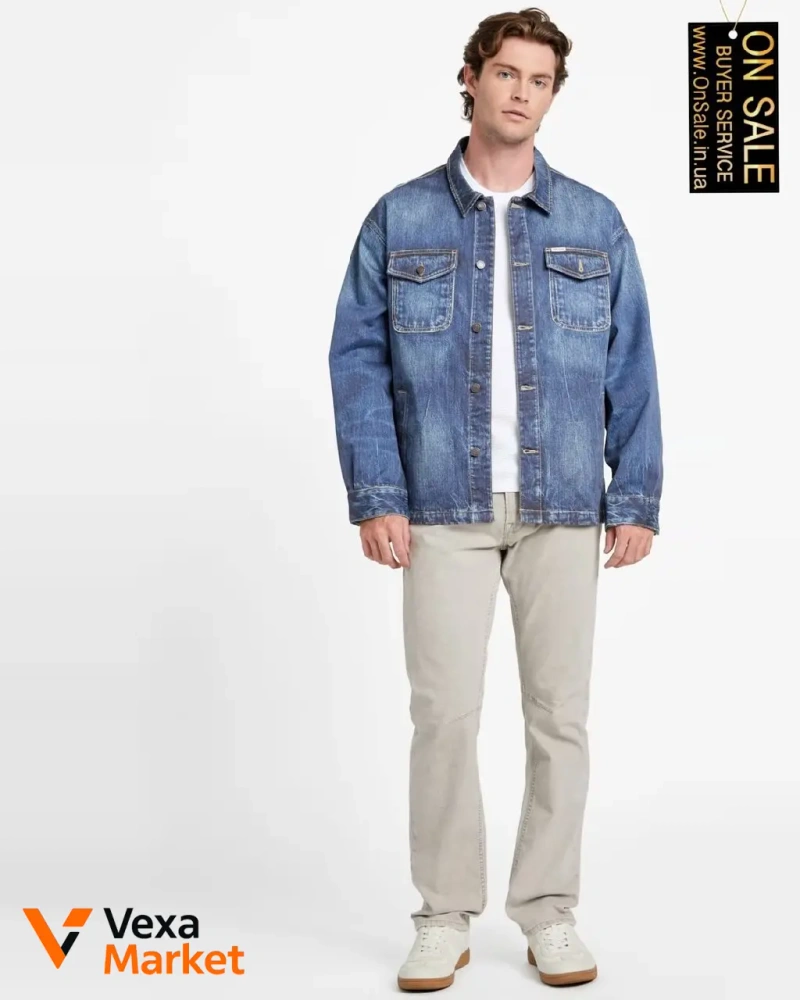Чоловіча куртка Guess тканий стрейч-твіл — фото 2
