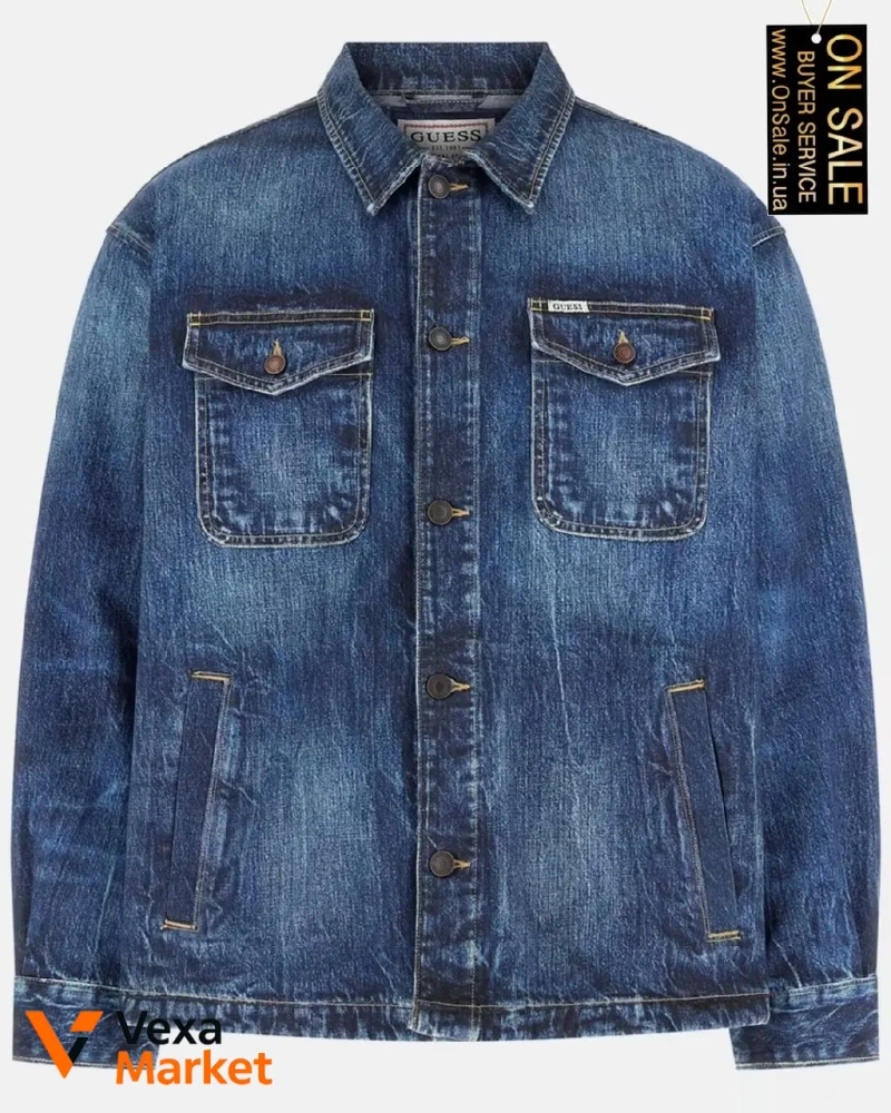 Чоловіча куртка Guess тканий стрейч-твіл — фото 5