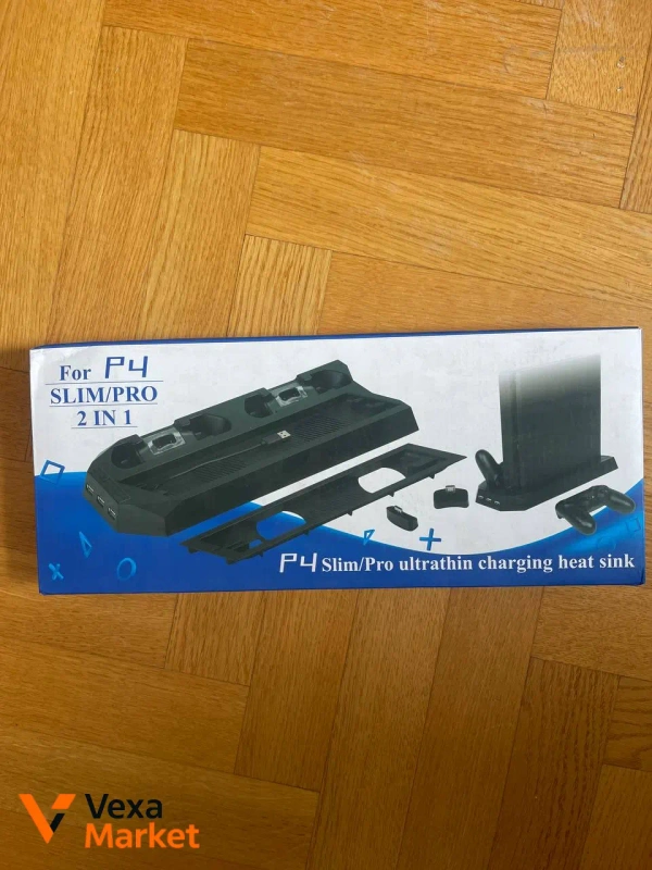 Вертикальна підставка DOBE для PlayStation 4 Slim/Pro з охолодженням та зарядкою