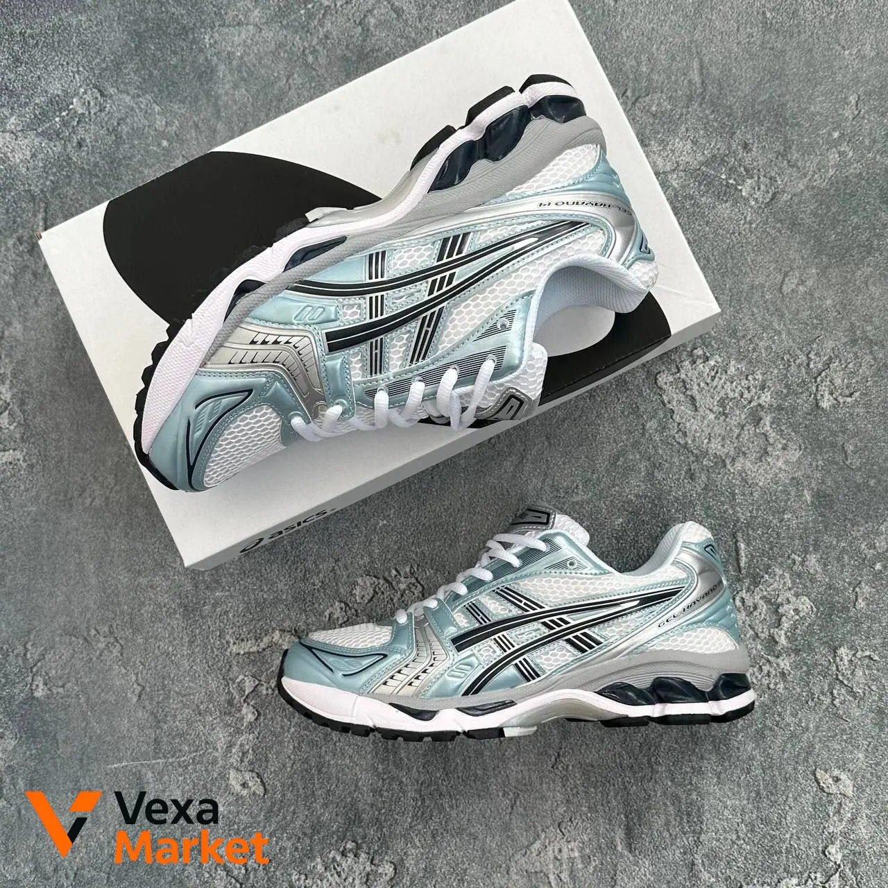 ASICS Gel-Kayano 14 White/Blue кросівки