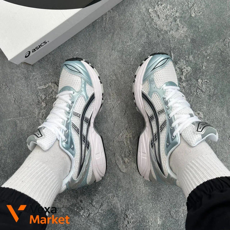 ASICS Gel-Kayano 14 White/Blue кросівки — фото 3