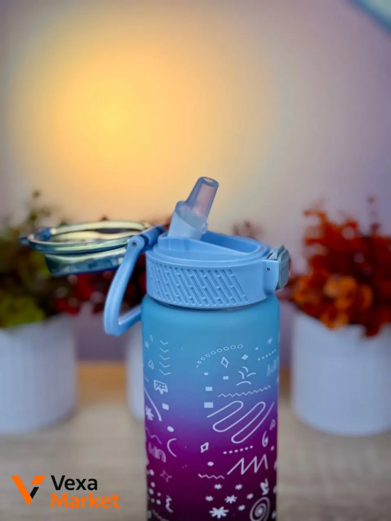 Бутылка для воды Atom 800 мл с трубочкой — фото 2
