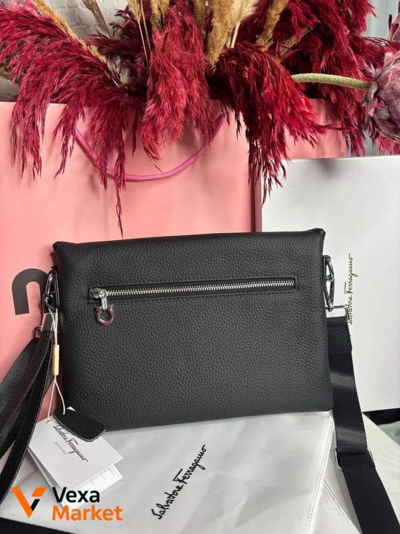 Мужская сумка Salvatore Ferragamo из натуральной кожи — фото 5