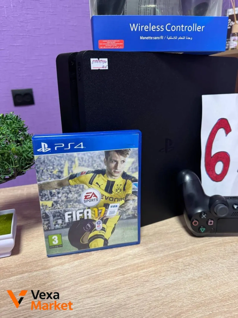 Игровая приставка PlayStation 4 Slim 500 GB с двумя геймпадами и игрой FIFA 17 — фото 2