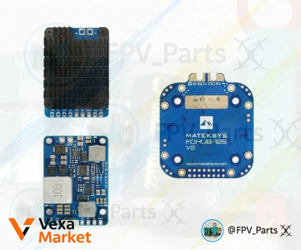 Matek Systems 12S 9-55V BEC та PDB FCHUB-12S V2 для FPV