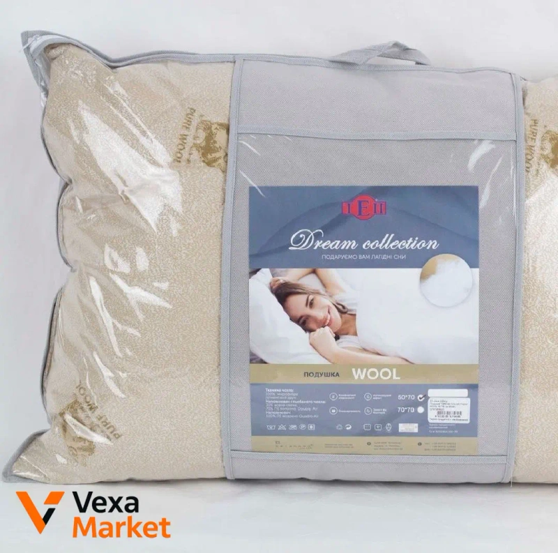 Подушка Dream від ТЕП 50x70 см, 70x70 см з овечою вовною — фото 5