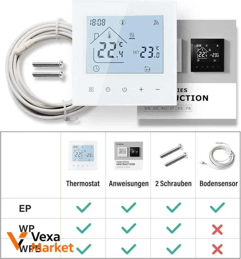 BEOK TDR89W-WIFI-EP White - розумний WiFi терморегулятор для теплої підлоги — фото 5
