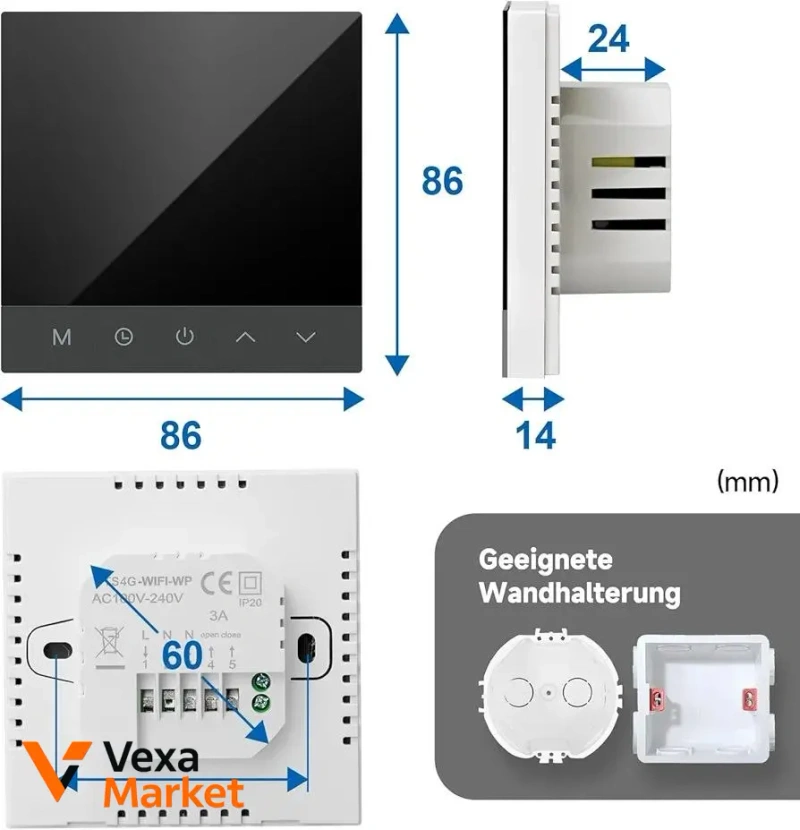 BEOK TS4WIFI-EP Black - розумний WiFi терморегулятор для теплої підлоги — фото 4