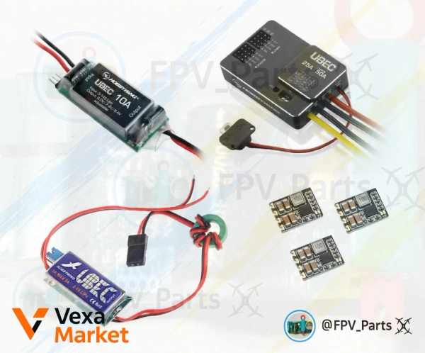Регулятори живлення Hobbywing та Matek BEC для FPV дронів