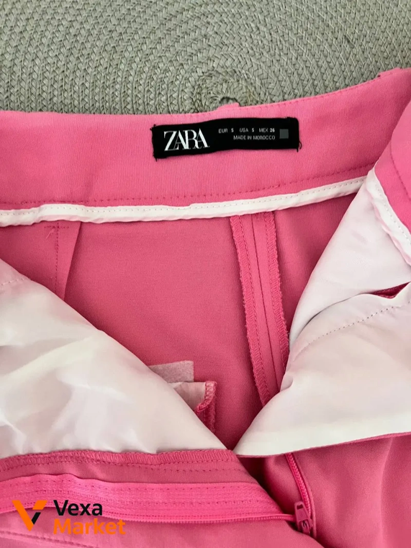 Рожеві жіночі шорти ZARA висока посадка розмір S — фото 2
