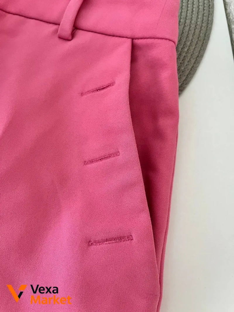 Рожеві жіночі шорти ZARA висока посадка розмір S — фото 3