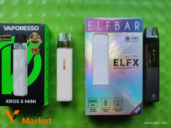 Pod-системи Elfbar ELFX та Vaporesso Xros 5 Mini