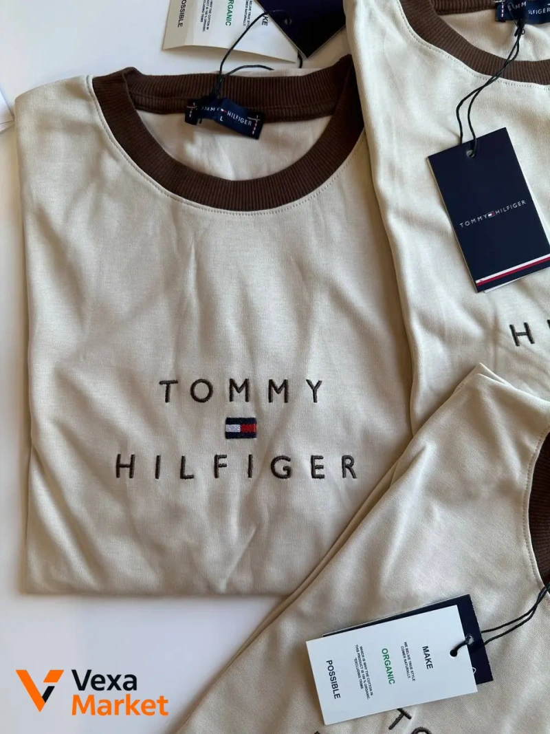 Футболка Tommy Hilfiger з вишивкою, органічна бавовна — фото 3
