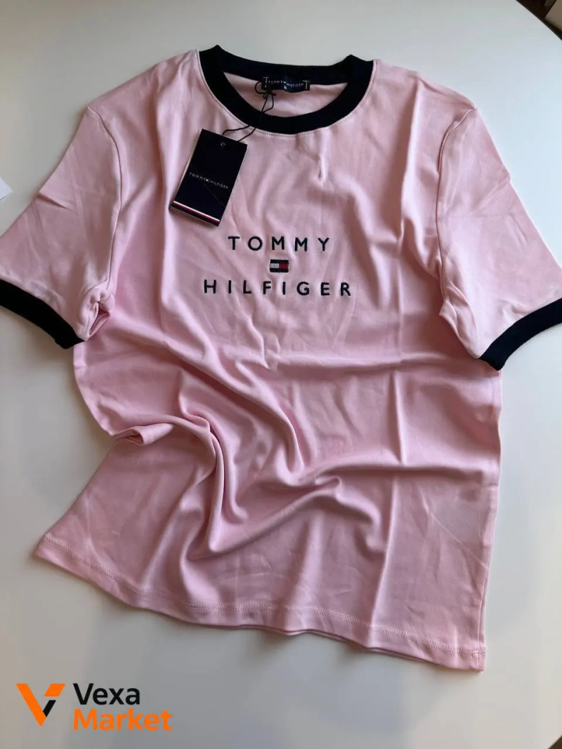 Футболка Tommy Hilfiger з вишивкою, органічна бавовна — фото 4