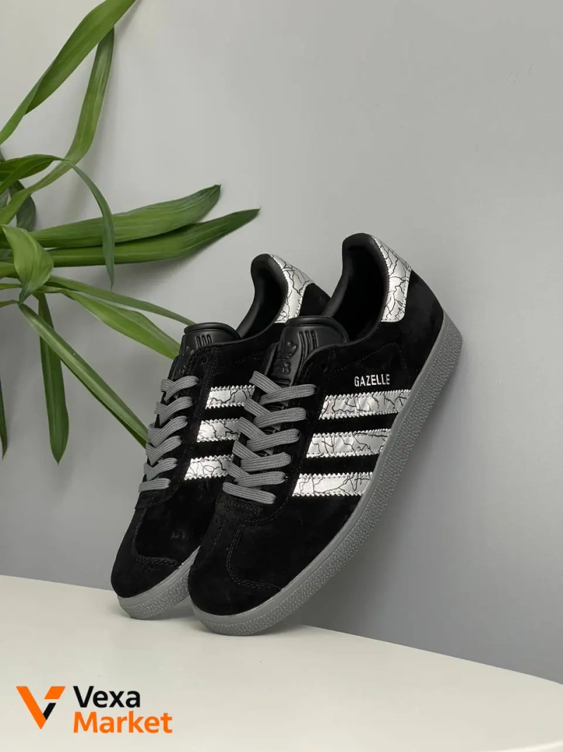 Adidas Gazelle Black Silver — фото 6