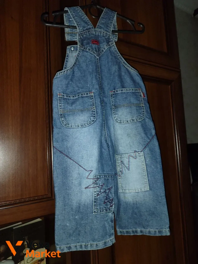 Джинсовый полукомбинезон для мальчика 12-18 мес. — фото 3