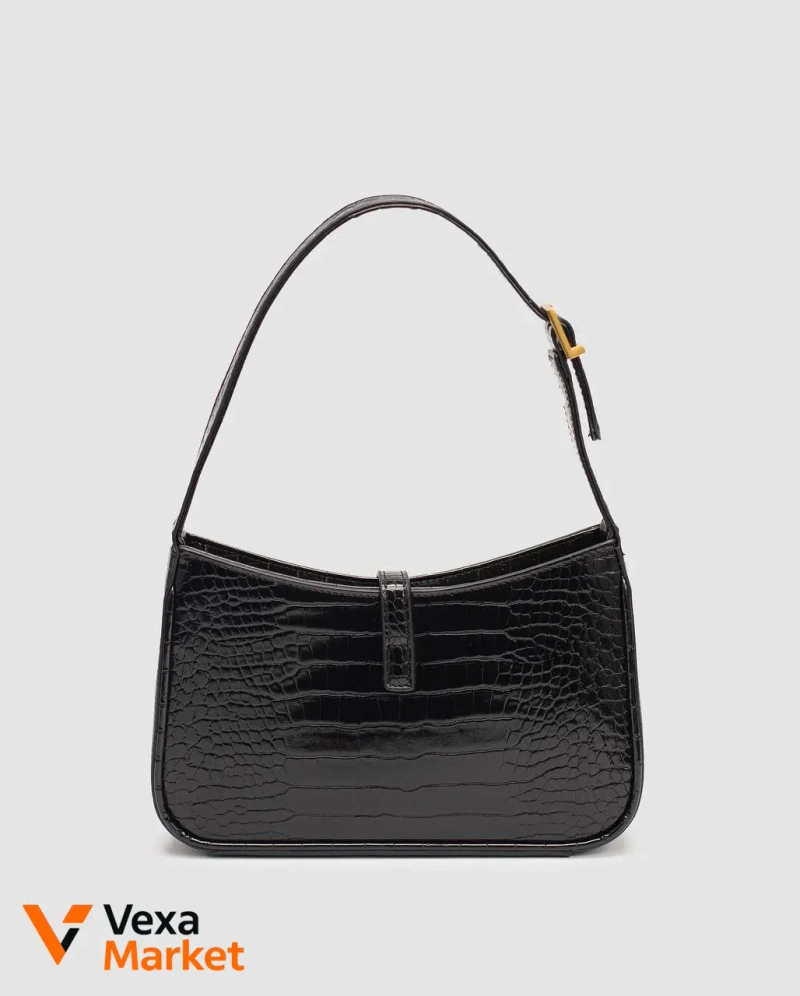 Saint Laurent Hobo Le 5 A 7 Crocodile-Embossed Shiny Leather Bag — фото 2