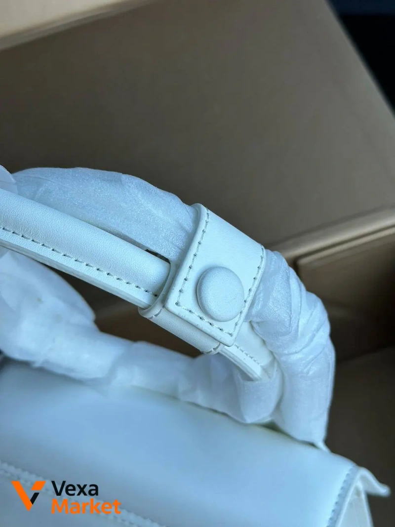 Jacquemus Le Chiquito Noeud Bag White Шкіра — фото 6