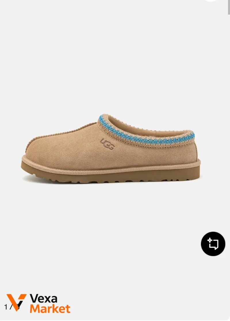 UGG Оригінал лімітований колір беж з бірюзою натуральна замша хутро — фото 3