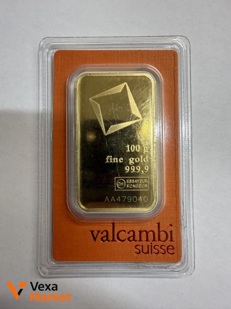 Золоті зливки 100г (Valcambi, Umicore, Credit Suisse, Argor, Commerzbank) — фото 2