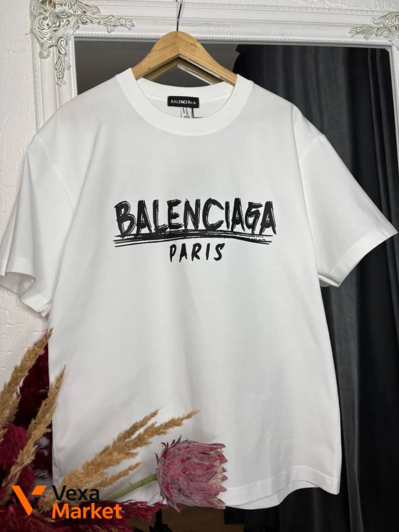 Футболка Balenciaga біла, розмір XL (підійде на L) — фото 3
