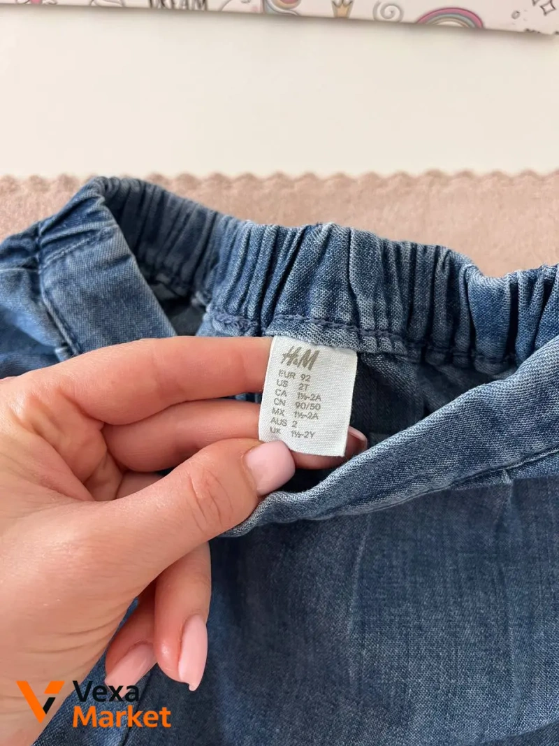 Дитячий одяг для дівчинки 2-3 роки: сукня, шорти H&M, лонгслів — фото 3