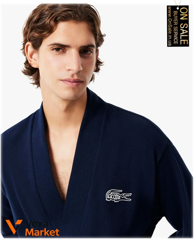 Мужской халат Lacoste вафельный L/XL / S/M — фото 2