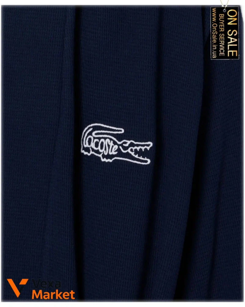 Мужской халат Lacoste вафельный L/XL / S/M — фото 4