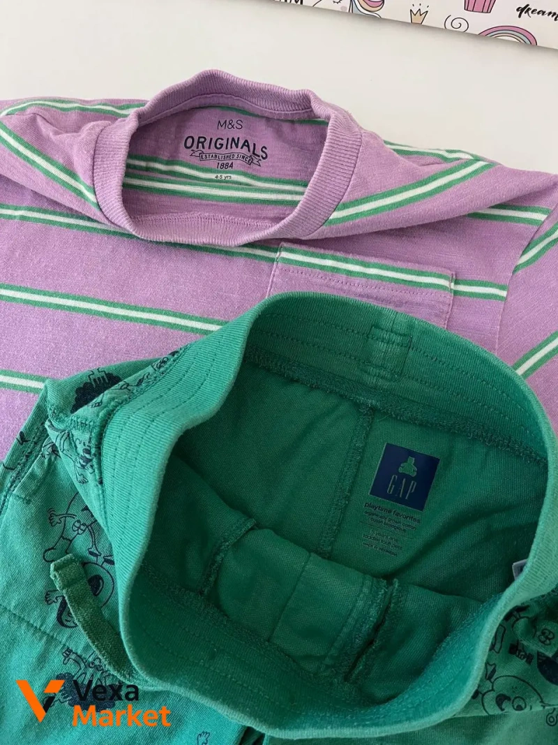 Комплект футболка и шорты для мальчика M&S ORIGINALS, GAP — фото 2