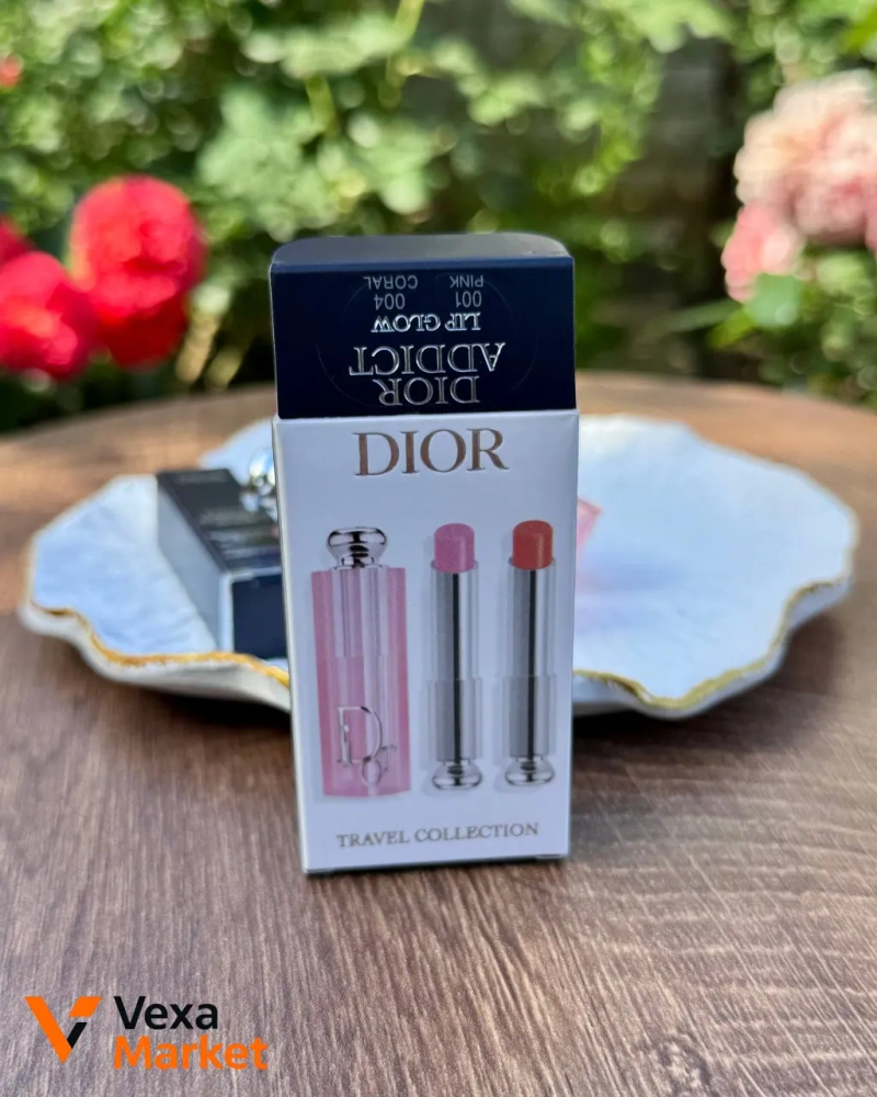 Набір бальзамів для губ Dior Addict Lip Glow (Мініатюри) 001 Pink, 004 Coral — фото 2