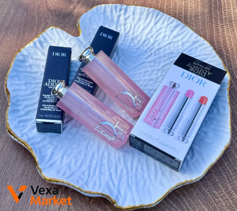 Набір бальзамів для губ Dior Addict Lip Glow (Мініатюри) 001 Pink, 004 Coral — фото 4