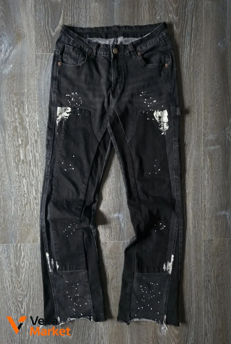 Flared paint jeans — фото 3