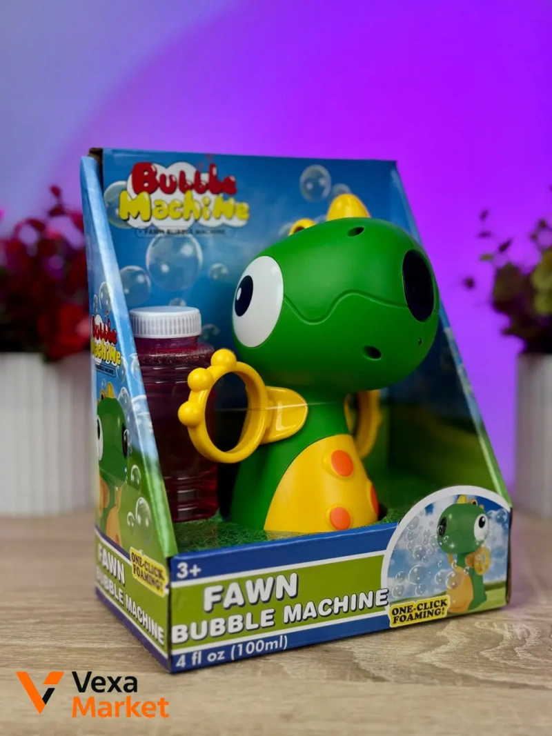 Автоматична машинка для бульбашок "Fawn Bubble Machine" з підсвічуванням та музикою — фото 3