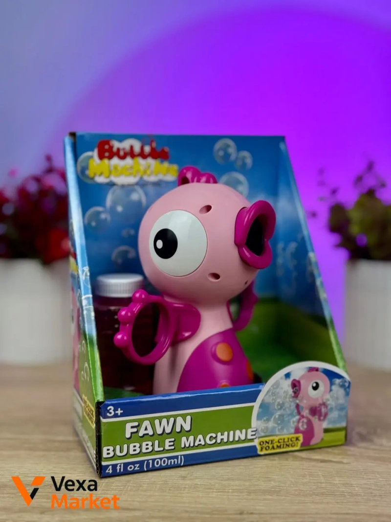 Автоматична машинка для бульбашок "Fawn Bubble Machine" з підсвічуванням та музикою — фото 4