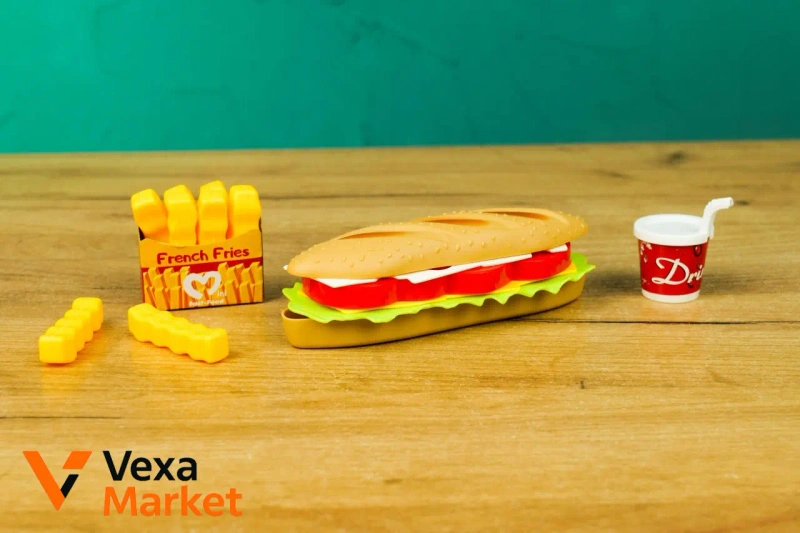 Набор игрушечной еды "Fast Food" для детей от 3 лет — фото 2