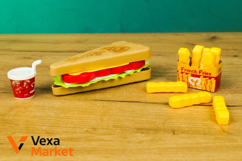 Набор игрушечной еды "Fast Food" для детей от 3 лет — фото 4