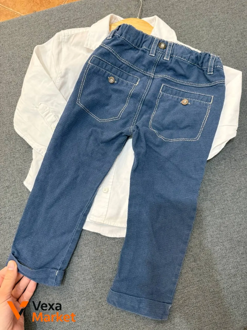 Біла сорочка H&M для хлопчика 86/92 см — фото 4