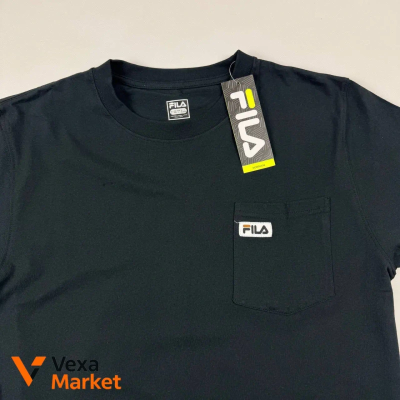 Чоловіча футболка Fila L (оверсайз) чорна 100% бавовна — фото 5