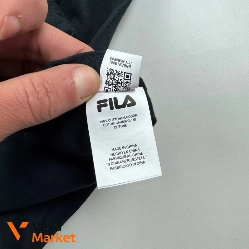 Чоловіча футболка Fila L (оверсайз) чорна 100% бавовна — фото 6