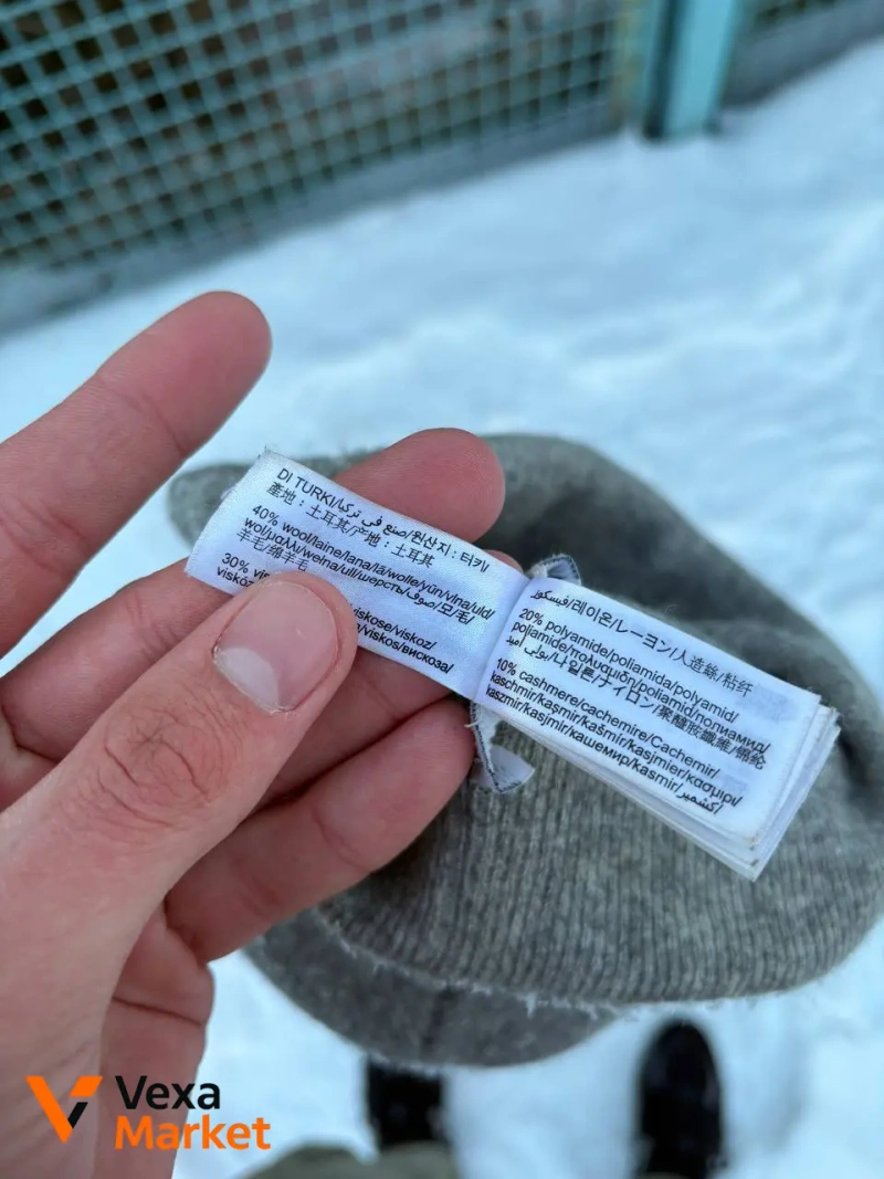 Шапка Calvin Klein кашемір — фото 3
