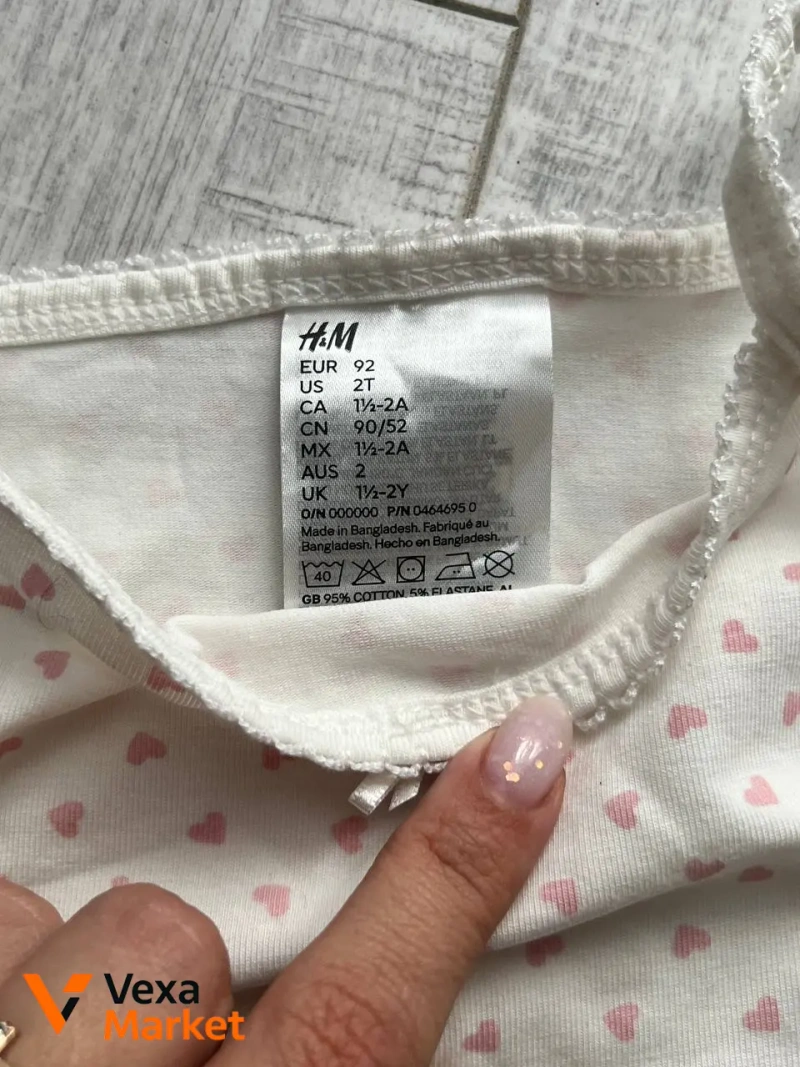 Комплект майок H&M 92 розмір та купальник Пеппа — фото 2