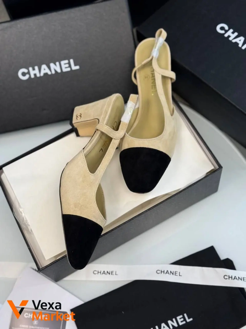 Туфлі Chanel шкіра/замша — фото 2