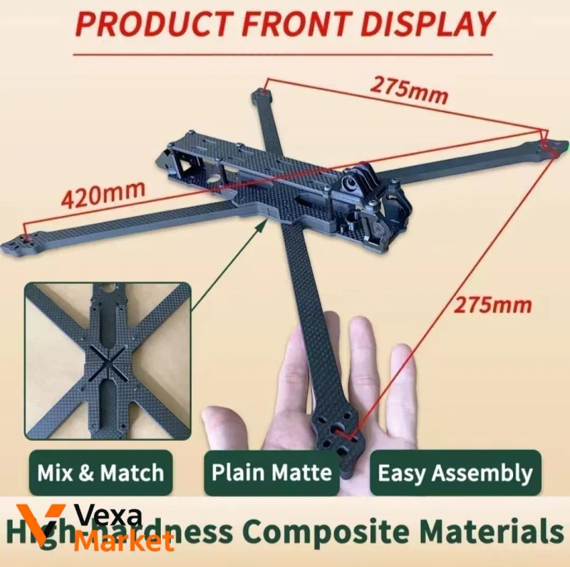 Рама FPV дрона XL10 v6 та Mark4 v2 13inch Pro — фото 6