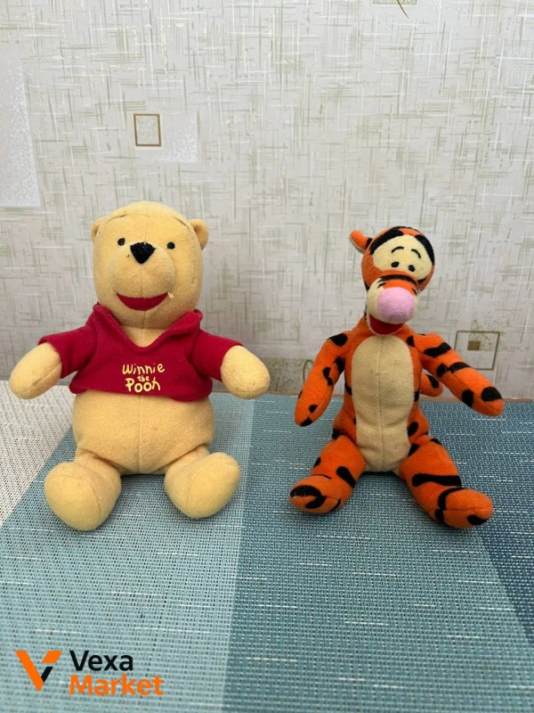 Мягкие игрушки Винни Пух и Тигра