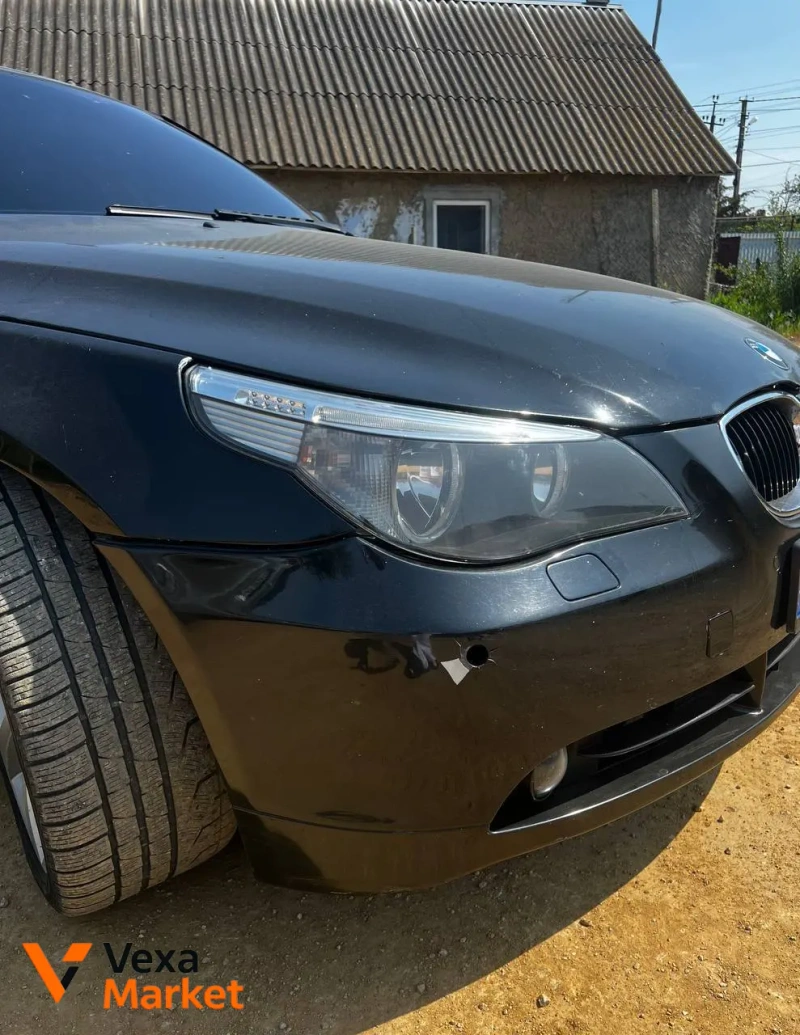 Бампер BMW 5 series E60 под реставрацию с туманками и ноздрями — фото 3