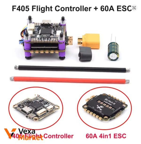 Flymodel F405 3-6S BLHeli-S 60A Flight Controller + ESC