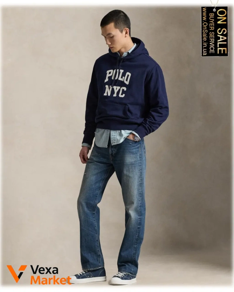 Чоловіче худі Polo Ralph Lauren з капюшоном та принтом "POLO NYC" — фото 2